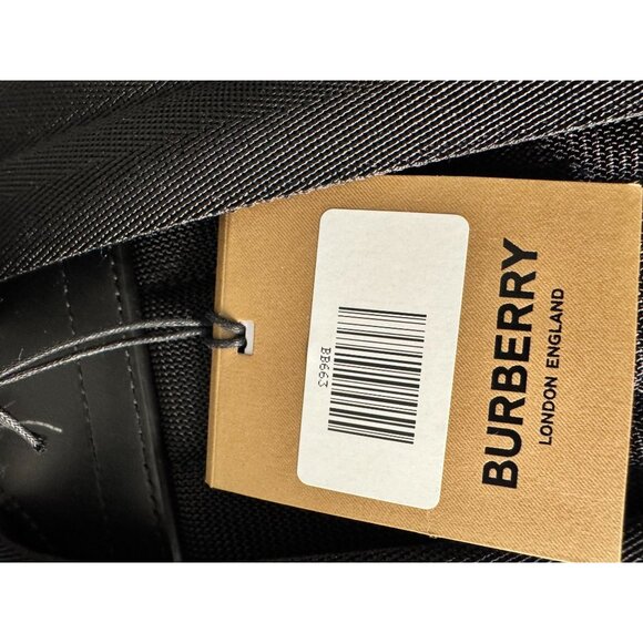 Burberry Jeff Check Canvas Backpack With Zip Closure & Front Pocket - Picture 14 of 16